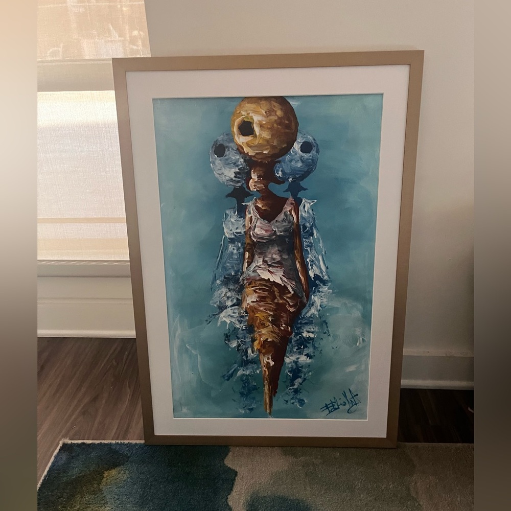 Original African Hand-Painted Artwork – Framed (Price Negotiable)